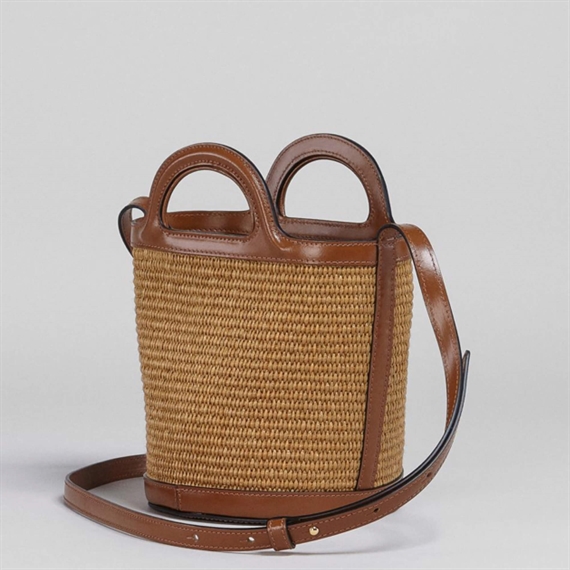 Marni Mini Bucket Bag, Raw Sienna 